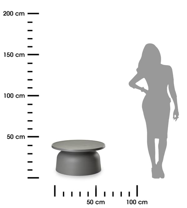 Minimalistiskt bord OTTO2 grå