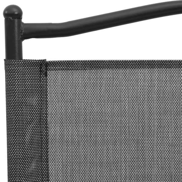 vidaXL foldbare havestole 4 stk., grå melange stål og textilene
