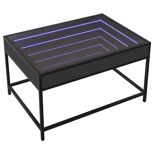vidaXL Infinity LED sofabord sort 70x50x41 cm