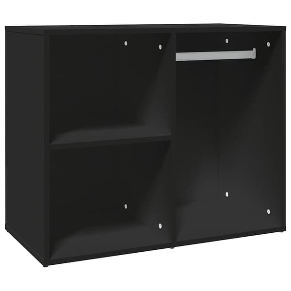 vidaXL skab, sort, 80x40x65 cm, træbaseret materiale