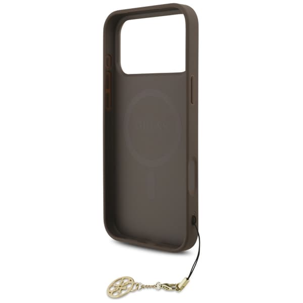 Guess 4G Charms Collection MagSafe-etui til iPhone 17 Pro Max brun