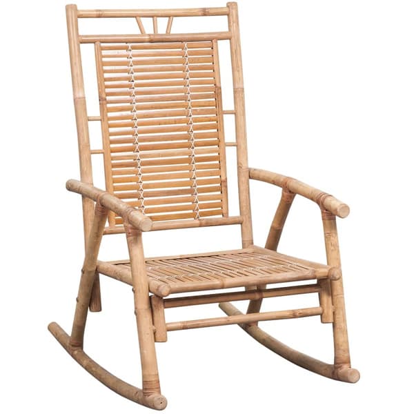 vidaXL Gungstol med kudde, bambu
