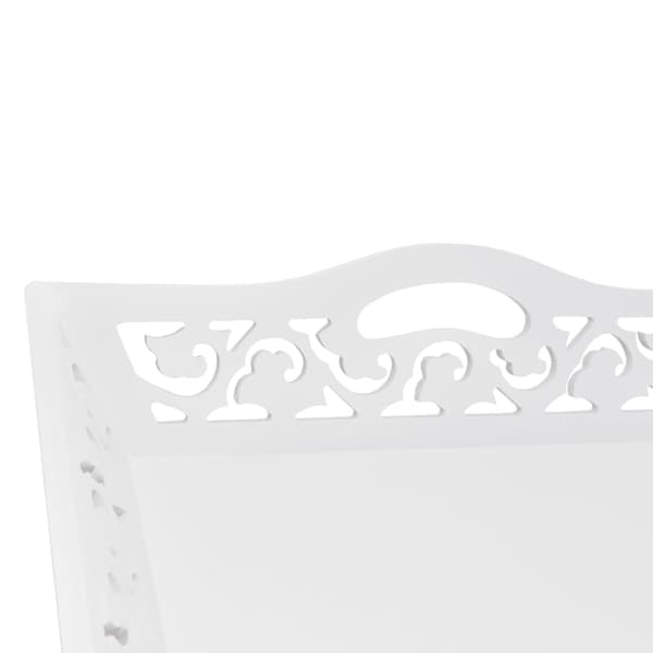 vidaXL Vitt sidobord med bricka