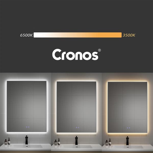 Cronos uppvärmd spegel rektangulär 60x80cm