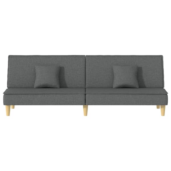 vidaXL Bäddsoffa, mörkgrå, klädd i tyg
