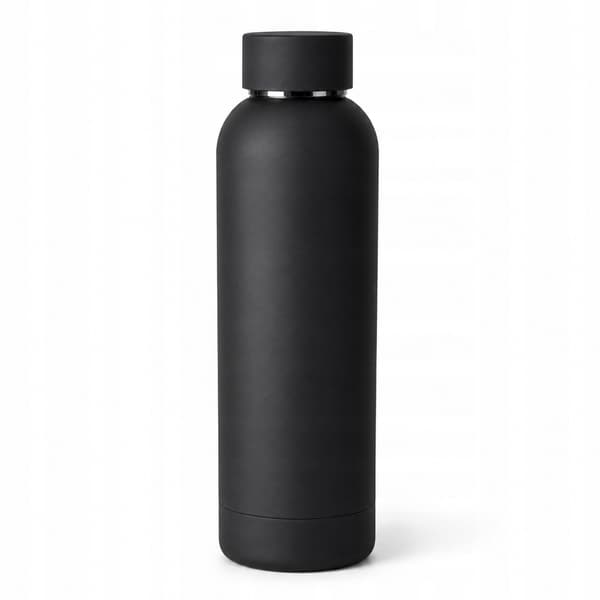 500 ml ståltermoflaske til varme og kolde drikke, sort