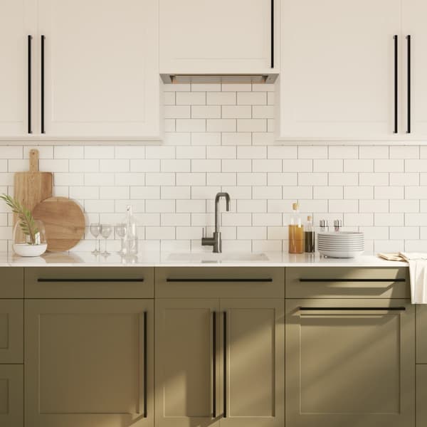 vidaXL skabsgreb 10 stk. sort 480 mm rustfrit stål