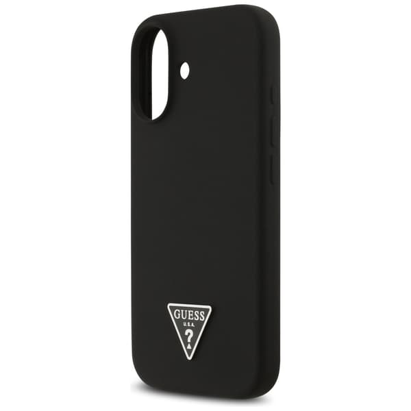 Guess Silikone Trekantet Logo MagSafe-etui til iPhone 17, Sort