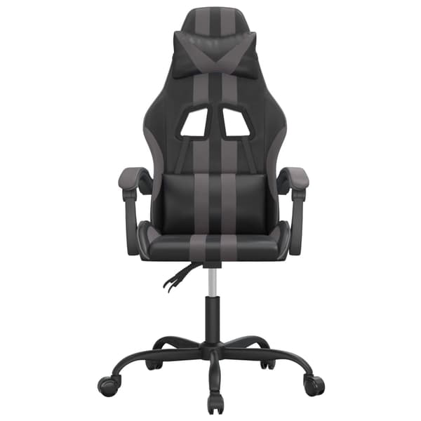 vidaXL gamingstol, sort og grå, kunstlæder
