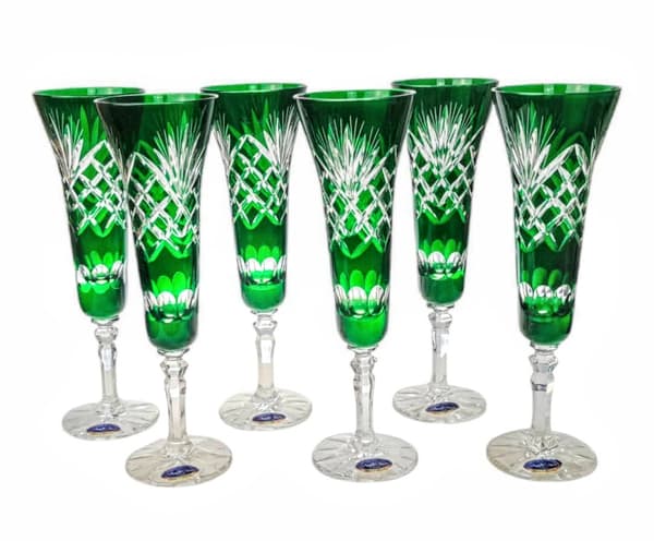 Smaragdkristall Champagneglas 170 ml Ananas