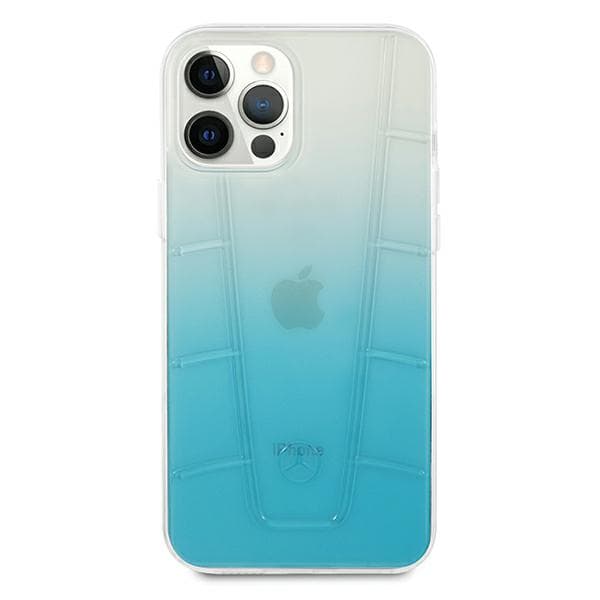 Mercedes Transparent Line-cover til iPhone 12 Pro Max, blå