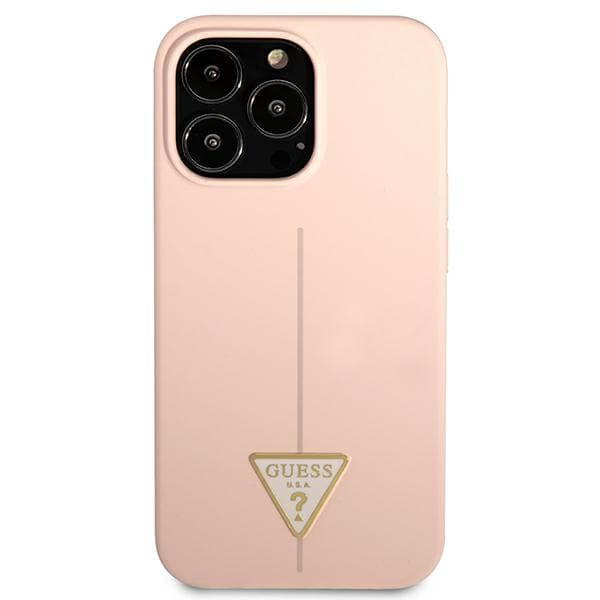Guess Silikone Trekantet Logo Etui til iPhone 13 Pro Max, Pink