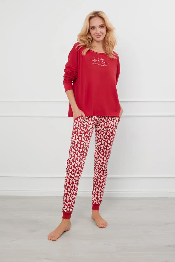 Evora dampyjamas långärmad, långbyxor S