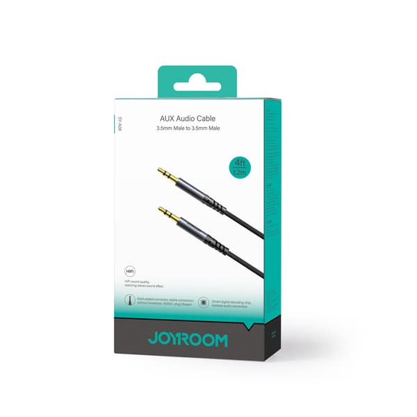 Lyd Stereo AUX Kabel 3,5 mm Mini Jack 1,2 m Sort
