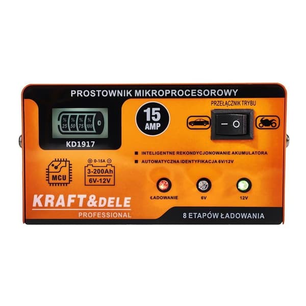 15AMP 6/12V KD1917 mikroprocessor ensretter