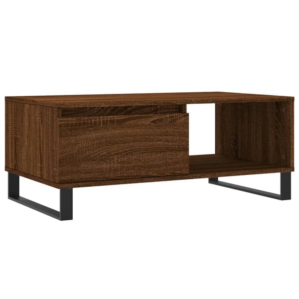 vidaXL sofabord brunt egetræ 90x50x36,5 cm