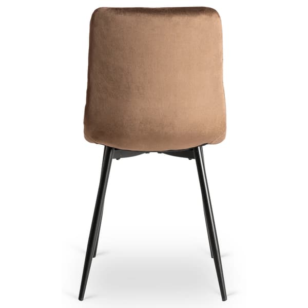 Klädd matstol PERU brun sammet modern loft