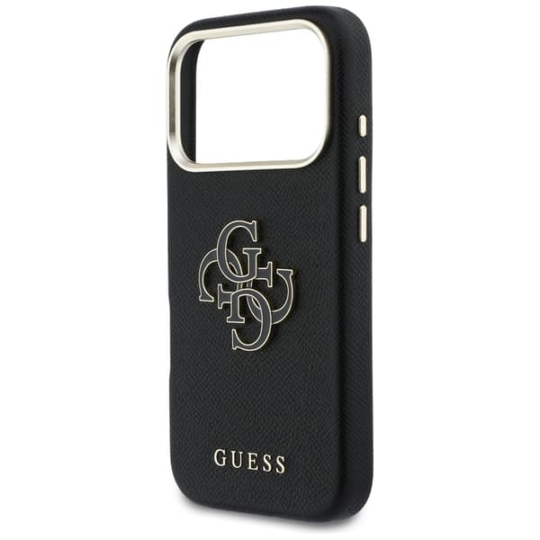 Guess FW Resin Logo Cover til iPhone 17 Pro Sort