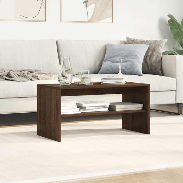 vidaXL TV-bord brunt egetræ 80x40x40 cm