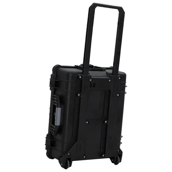 vidaXL flightcase, sort, 63x50x23 cm, PP