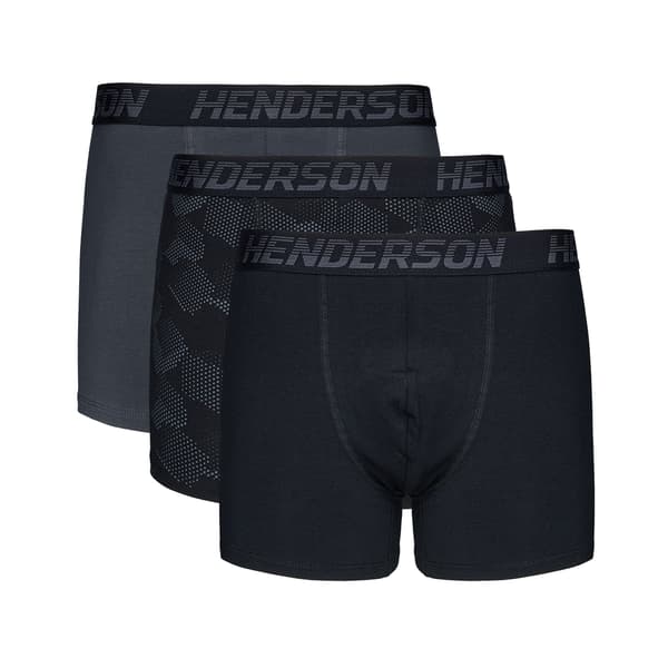 Henderson Bench 3-pack boxershorts | Svart, Grå 2XL