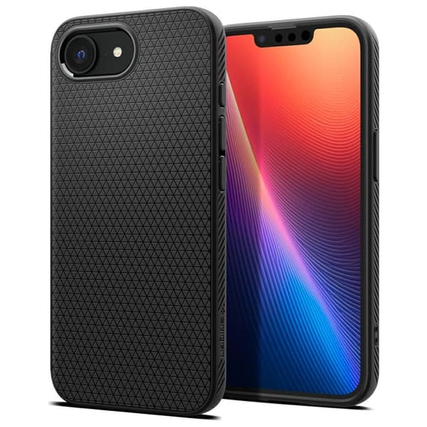 Spigen Liquid Air-cover til iPhone 16e / 17e, sort