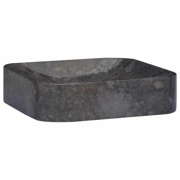 vidaXL håndvask, sort, 40x40x10 cm, marmor