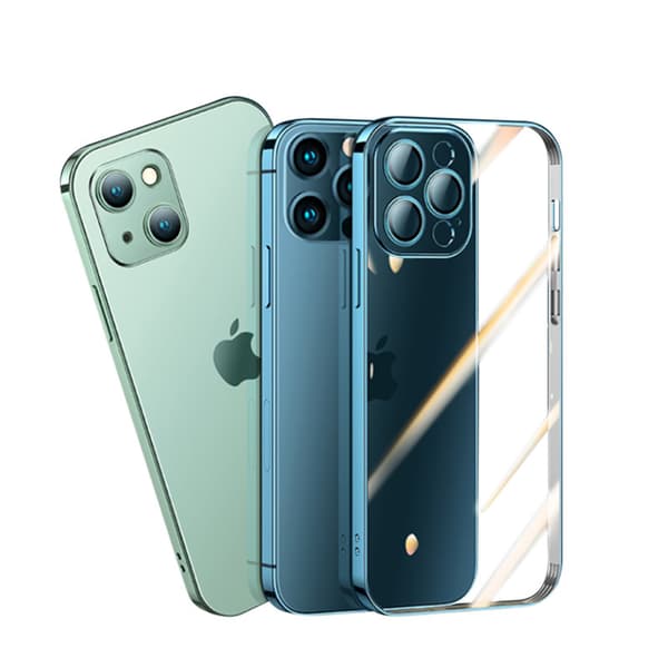 iPhone 13 Pro-skal med metallram, silver