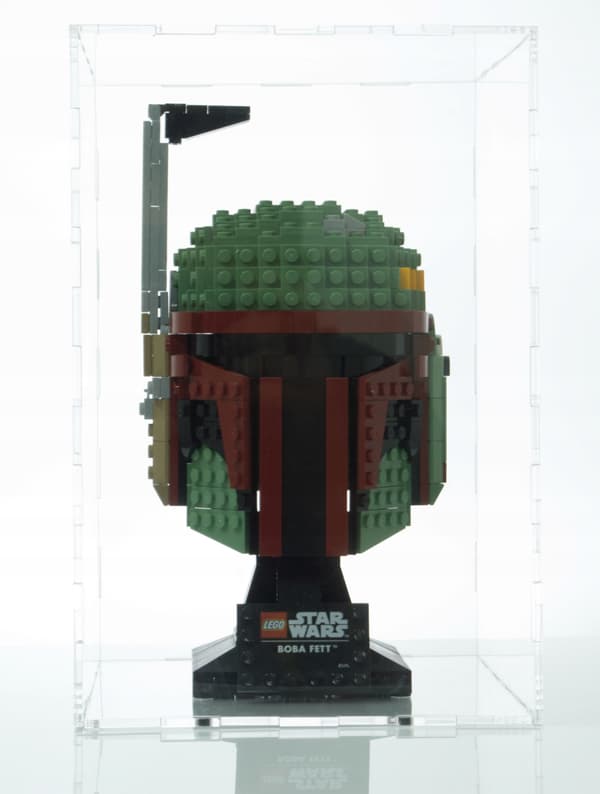 Lego-kypärän vitriini, pöly- ja UV-suoja, Star Wars, Marvel
