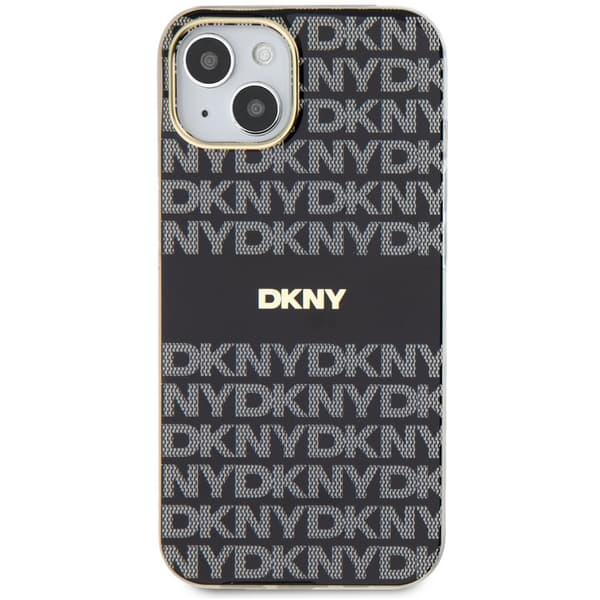 DKNY IML Mono & Stripe MagSafe-etui til iPhone 15 Plus, sort