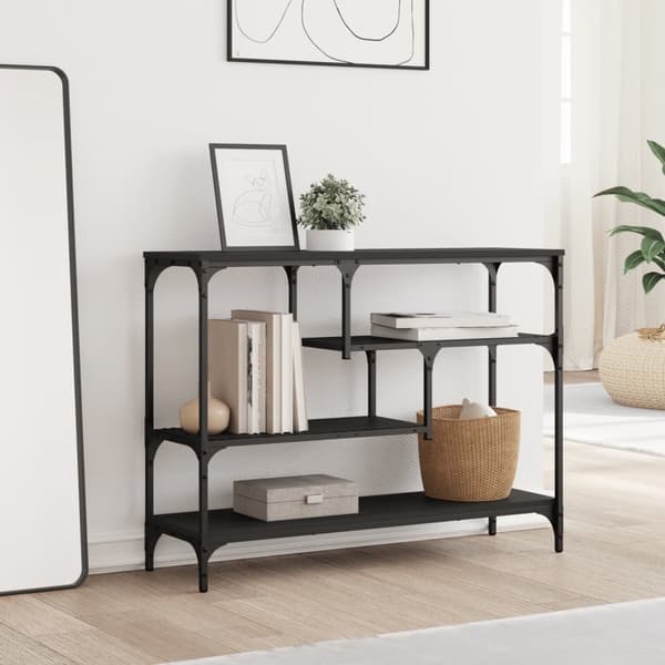 vidaXL konsolbord, sort, 100x30x75 cm