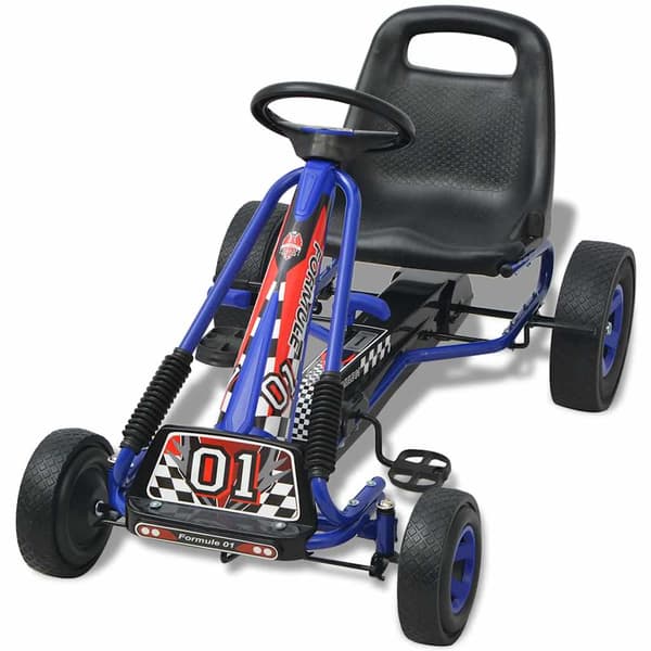 vidaXL børne-gokart med justerbart sæde blå