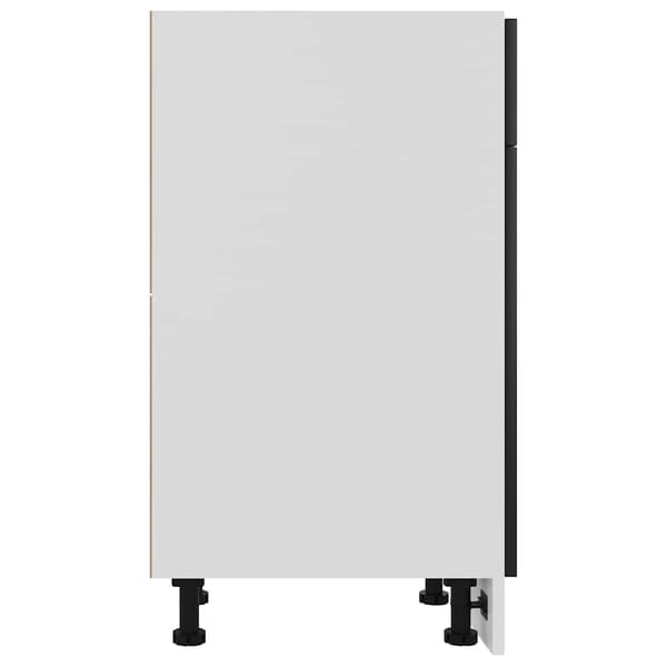 vidaXL skab med skuffe sort 40x46x81,5 cm spånplade