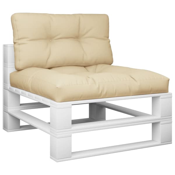 vidaXL Pallsoffkuddar, set om 2, beige, tyg