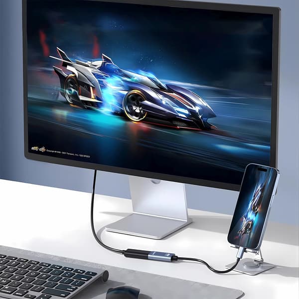 USB-C - HDMI 4K 60Hz -sovitin - musta