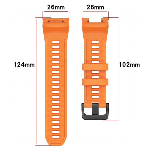 Silikoniranneke Garmin Instinct 2X Solar 50mm -kellolle, värit