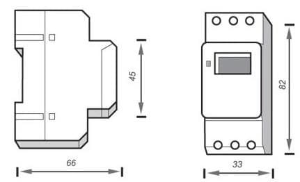 Elektronisk timer 3600W LCD-display för DIN-skena