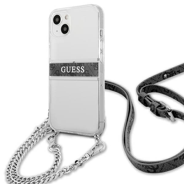 Guess 4G Grått Strap Silver Chain-skal till iPhone 13 mini, transparent