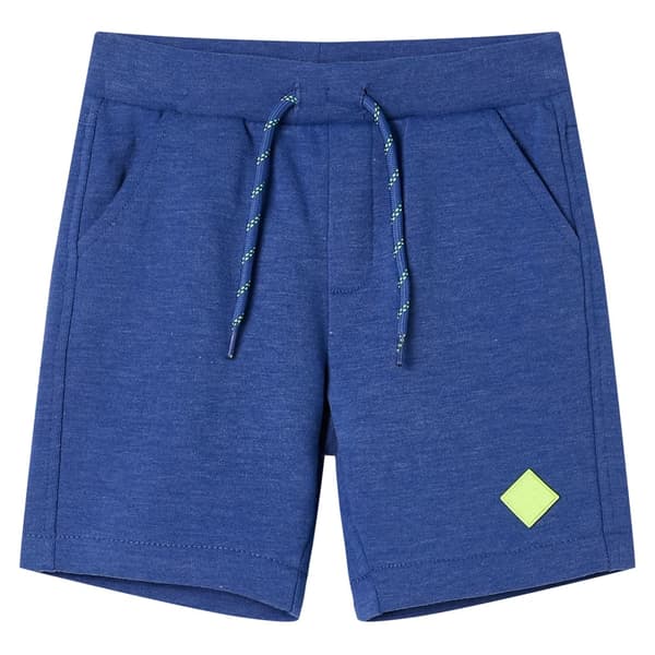 Barnshorts med dragsko, blåmelerade, 116