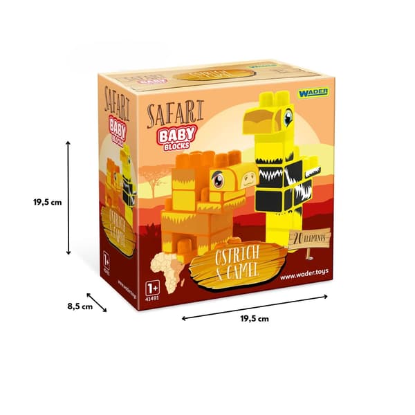 Babyblock Safari Struts- och Kamelblock 41504