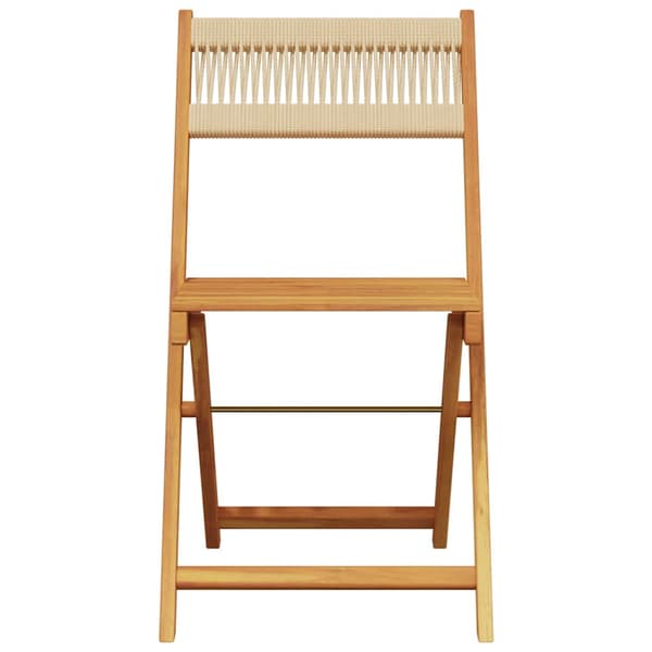 vidaXL 3-delat bistroset, beige polypropylenträ