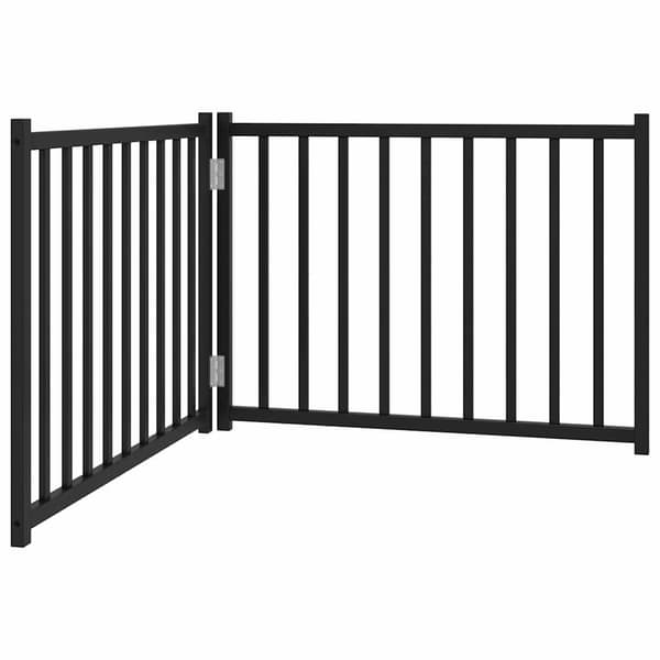vidaXL foldbar hundegitter 2 paneler sort 160 cm træ