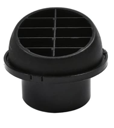 Udløbsdiffusor sort FI 90 drejelig ANGLE 45