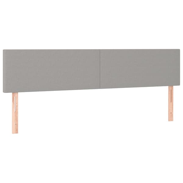 vidaXL sengegavle, 2 stk., lysegrå, 100x5x78/88 cm, stof