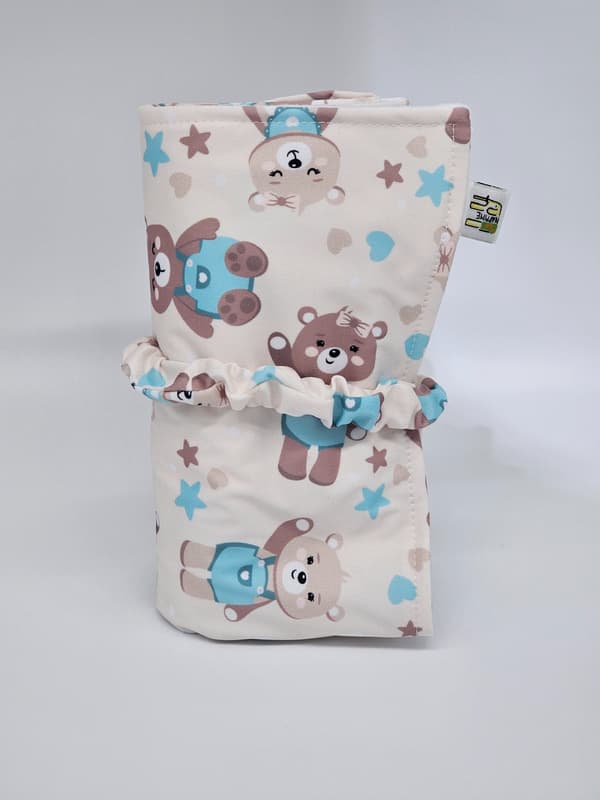 NappiMe Genanvendelig Puslemåtte – Bamse – Mintgrøn