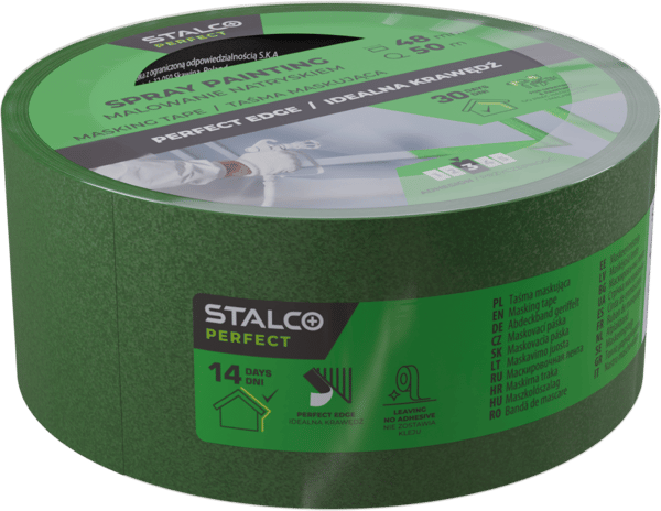 Stalco afdækningstape til sprøjtemaling 48 mm x 50 m Perfekt