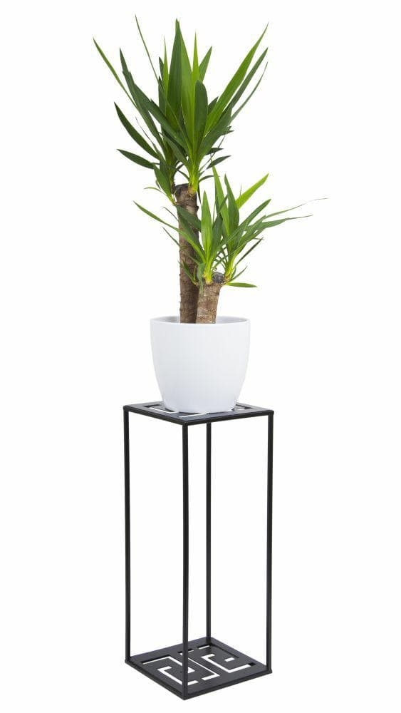 Modern stående svart blomställning 60 cm