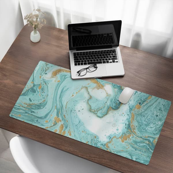 Universal beskyttelsesmåtte til computerudstyr Marmorbølger 100x50 cm