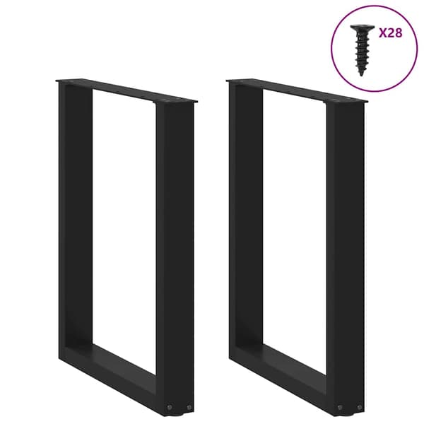 vidaXL sofabordsben, 2 stk., sort, 70x(72-73) cm, stål