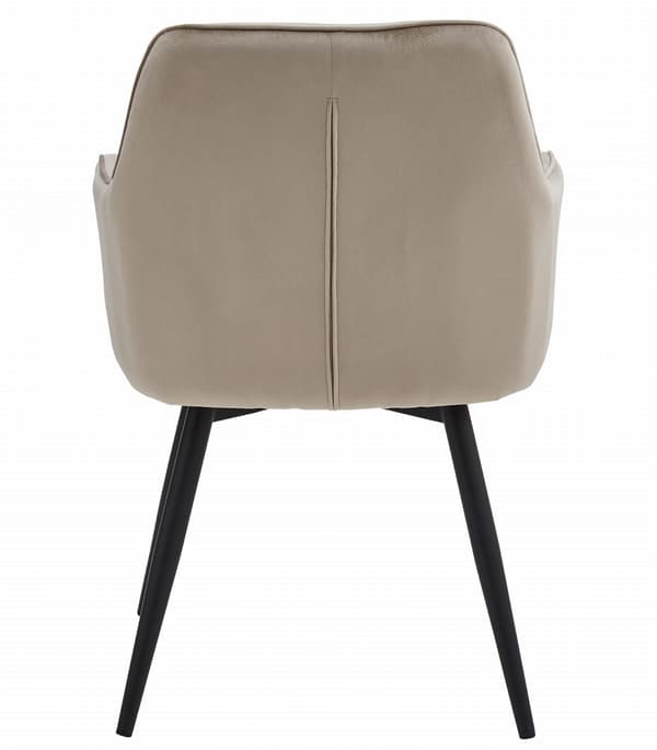 JORK360 stol - mørk beige fløjl / sorte ben x 1